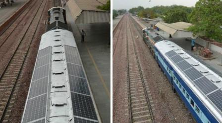 India Sukses Luncurkan Kereta Listrik Energi Surya